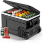 12V Portable Refrigerator, 68 Quart Dual-Voltage 12V/24V DC Car Cooler by Electactic