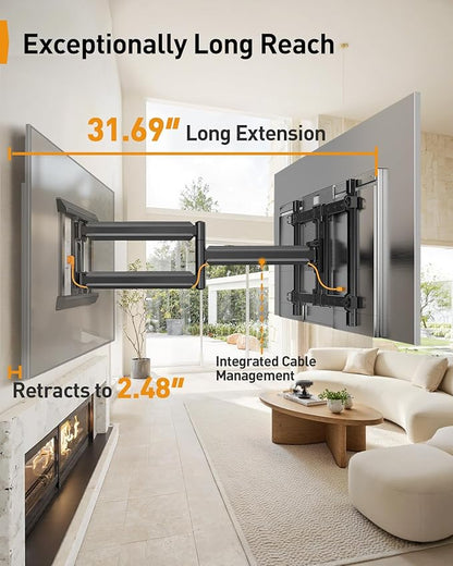 Perlegear Long Arm Full Motion TV Wall Mount - Image 4