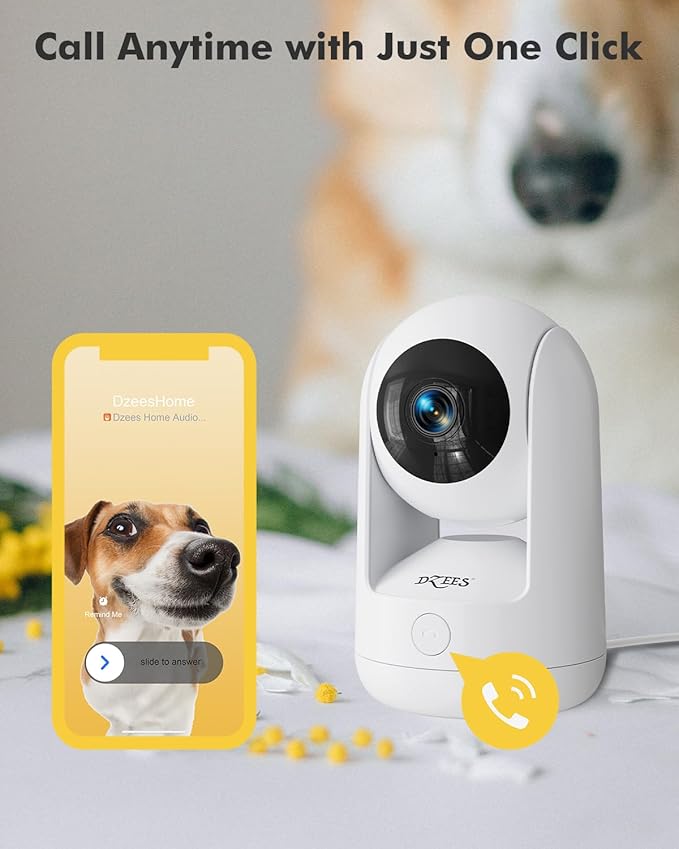Dzees 5G/2.4G WiFi Indoor Security Camera Pet Camera No Subscription, 2K 360° - Image 3