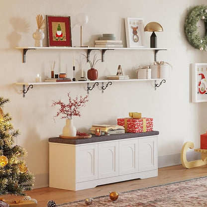 DINZI LVJ Long Wall Shelves, 47.3" Large Floating Shelves Set of 2, Farmhouse - Image 6