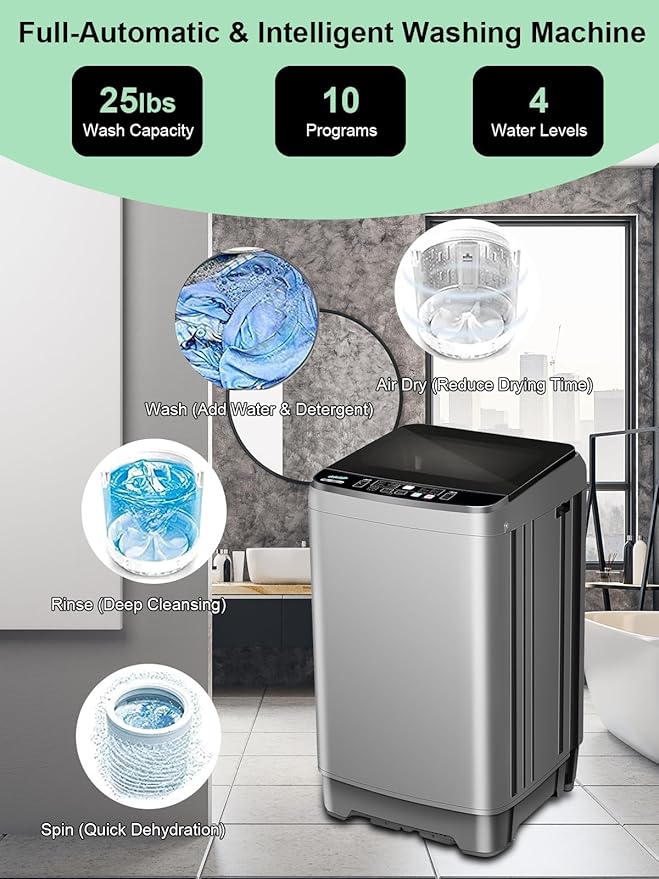 25 lbs Full Automatic Washing Machine - Image 4