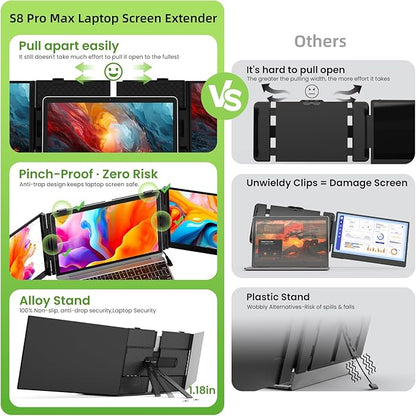Laptop Screen Extender, Ultra-Thin 15.3" FHD 1200P 16:10 Portable Monitor - Image 7