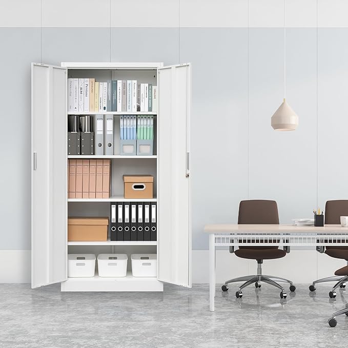 Storage Cabinet, 72 Inch Tall Metal Storage Cabinet - Image 2
