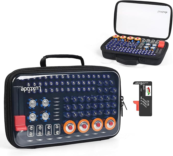 Luxtude Battery Organizer Storage Case by Luxtude