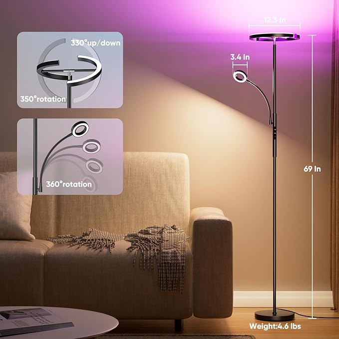 SIBRILLE Upgraded RGBCW Floor Lamp - Image 2