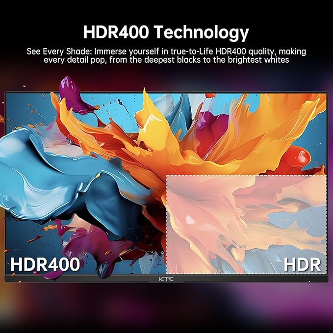 KTC 24 inch 190Hz/180Hz Gaming Monitor, HDR 400 Fast IPS Screen, FHD 1080P - Image 4