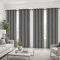 Deconovo 4 Panels Blackout Curtains, Grey Curtain, Thermal Insulated Soundproof Curtain Drapes, Wave Dot Foil Print, 52 x 84 Inch, Machine‑Washable Privacy Window Drape for Bedroom Living Room Office