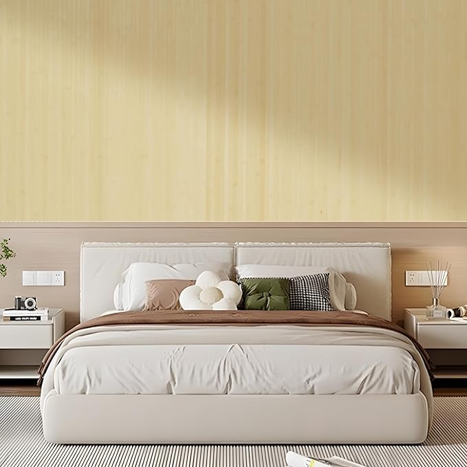 OUZUGIE 2 Pack 96x48 Inch Natural Bamboo Wall Panel – Raw Pole Wrap Paneling - Image 8