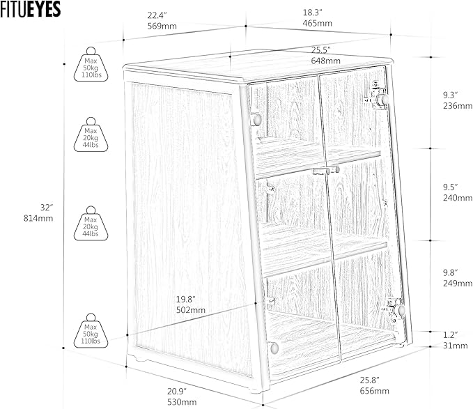 FITUEYES Design 4-Tier Media Stand - Image 3