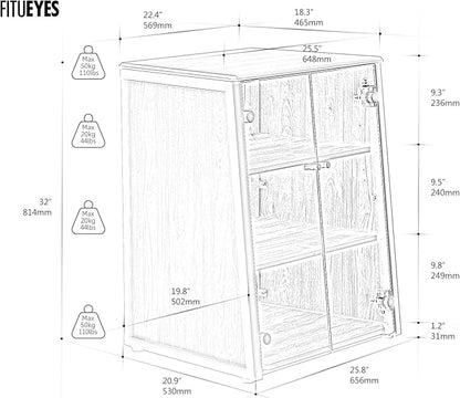 FITUEYES Design 4-Tier Media Stand - Image 3