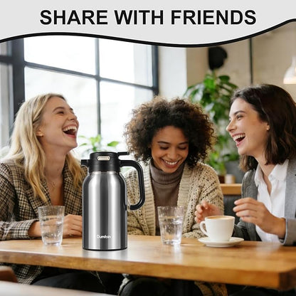 68 Oz Thermal Coffee Carafe, Stainless Steel Insulated Vacuum Coffee Carafes - Image 7