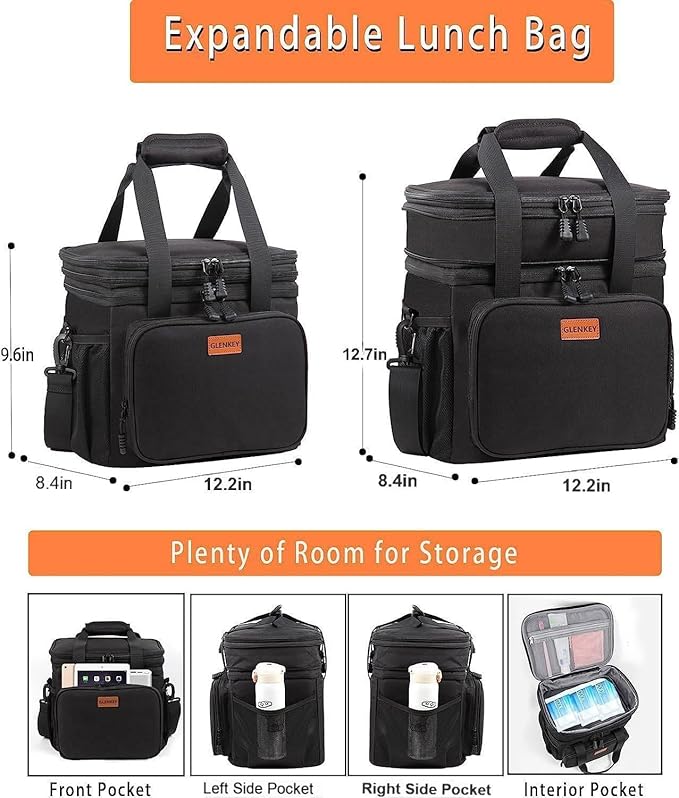 Expandable XLarge Lunch Box, Insulated Heavy Duty Lunch Bag Waterproof - Image 3