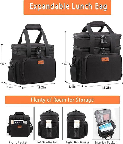 Expandable XLarge Lunch Box, Insulated Heavy Duty Lunch Bag Waterproof - Image 3