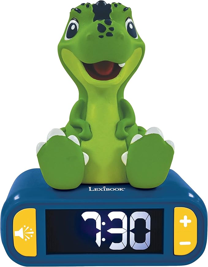 LEXiBOOK - Dinosaur Nightlight Alarm Clock, Alarm Clock by Lexibook
