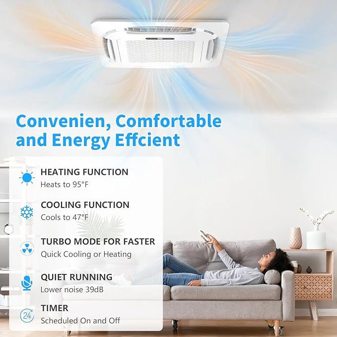 Bonnlo 12000 BTU Ceiling Cassette Air Conditioner - Image 4