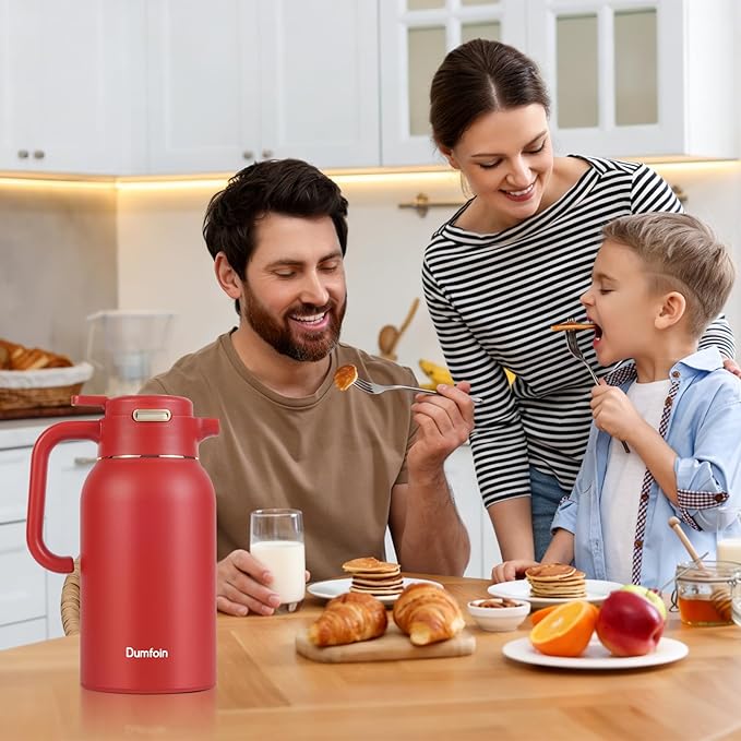 68 Oz Thermal Coffee Carafe, Stainless Steel Insulated Vacuum Coffee Carafes - Image 2