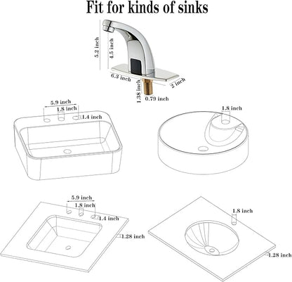 Halo Sanitary Updated H59 Brass Touchless Sensor Faucet - Image 5