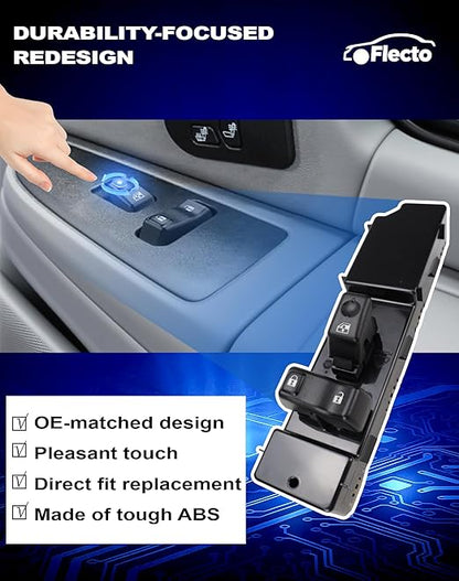 Flecto Power Window Switch Front Passenger Side 19115820 - Image 4