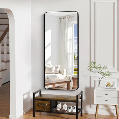 24" x 55"Bathroom Mirror, Matte Black Wall Mirror - Image 4