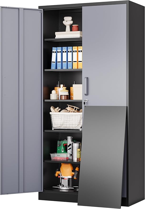 SISESOL Wide & Deep Metal Storage Cabinet by SISESOL