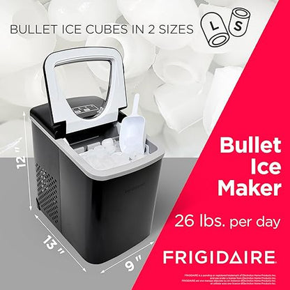Frigidaire Countertop Portable, 26 lb per Day Bullet Ice Maker Machine - Image 3