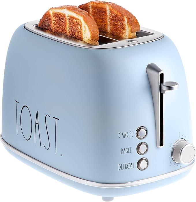 Rae Dunn Retro Rounded Bread Toaster, 2 Slice Stainless Steel Toaster by RaeDunn
