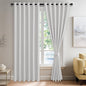 JIUZHEN Greyish White Blackout Curtains by JIUZHEN