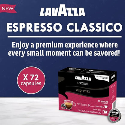 Lavazza Classy Mini Coffee Maker – 72 Count Classico Espresso Capsules – - Image 4