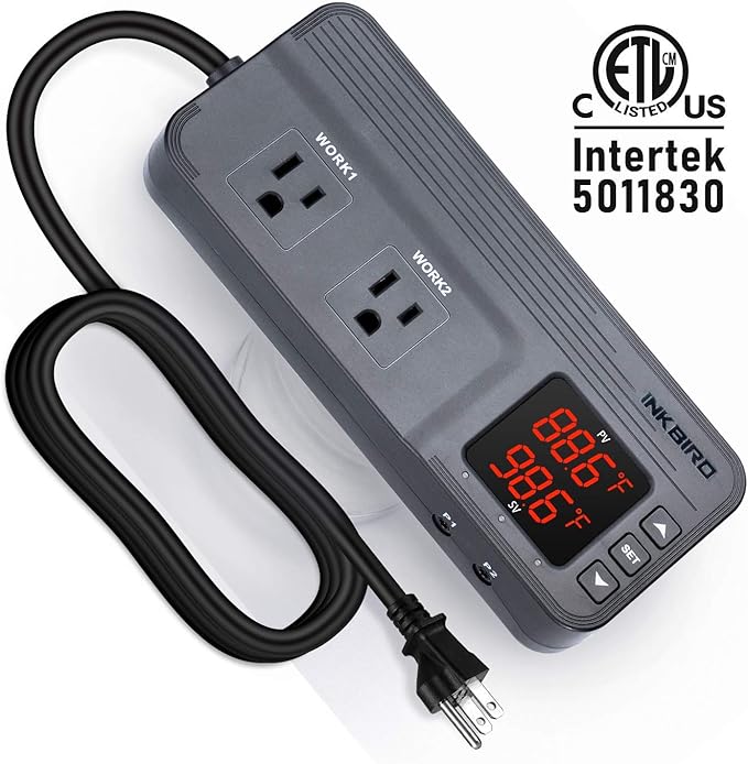 Inkbird Temperature and Humidity Controller ITC-608T Pre-Wired Dual Stage - Image 7