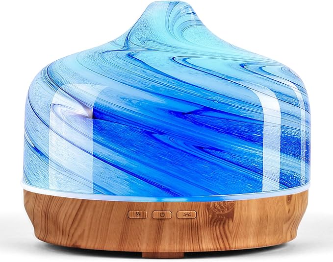 Porseme 500ml Glass Essential Oil Diffuser Aromatherapy Ultrasonic Cool Mist by Porseme