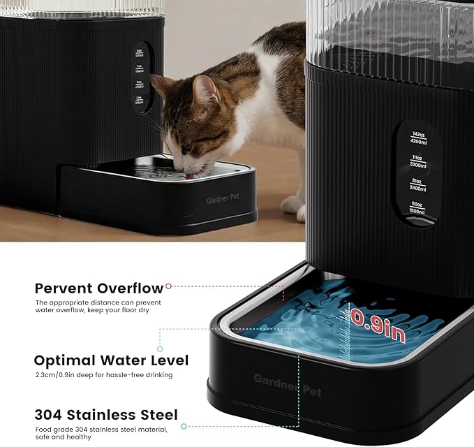 Gardner Pet 2.2 Gallon Automatic Dog Water Bowl Dispenser 8.5L Gravity Water - Image 3