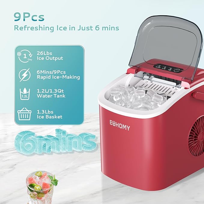 EUHOMY Countertop Ice Maker Machine - Image 2