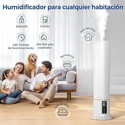 Humidifier Large Room, 2.4Gal Cool Mist Humidifiers - Image 2