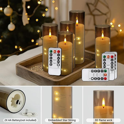 24 Pack Flameless LED Pillar Candles - Image 5