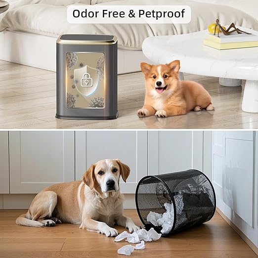 8L/2.1 Gal Small Bathroom Trash Can - Image 3