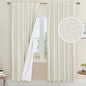 LAMIT Natural 100% Blackout Linen Curtains, 78 Inches Linen Textured Thermal by LAMIT