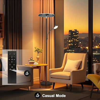 Floor Lamp-42W/4200LM Super Bright Floor Lamp, Dimmable 2-in-1 LED Floor Lamp - Image 8