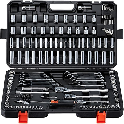 VEVOR Mechanics Tool Set, 159-Piece Mechanic Tool Kit, 1/4 in, 3/8 in, and 1/2 by VEVOR
