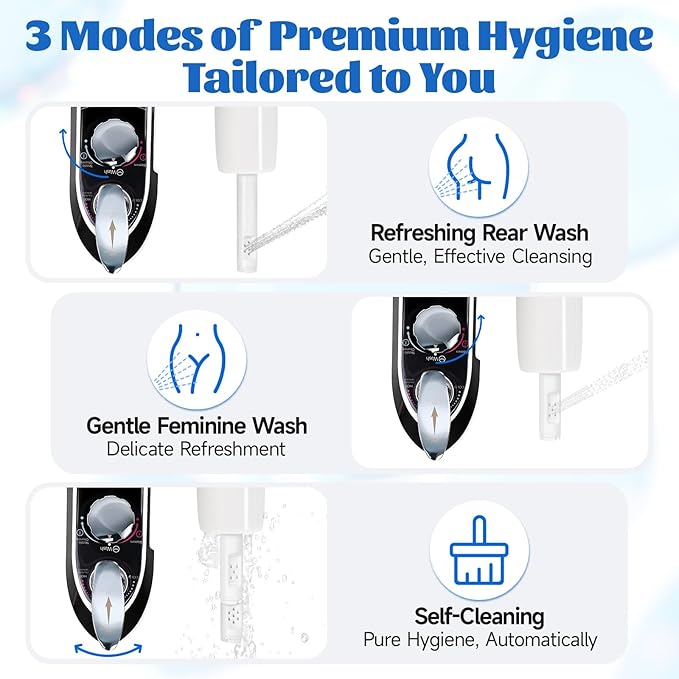 Toilet Attachment for Toilets Seat, Self-Cleaning Hot&Cold Water Bidet-Toilet - Image 3