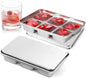 Ice Cube Tray with Lid, 2 Pack 12 Big Cubes, Stainless Steel Ice Cube Trays by glendaveny