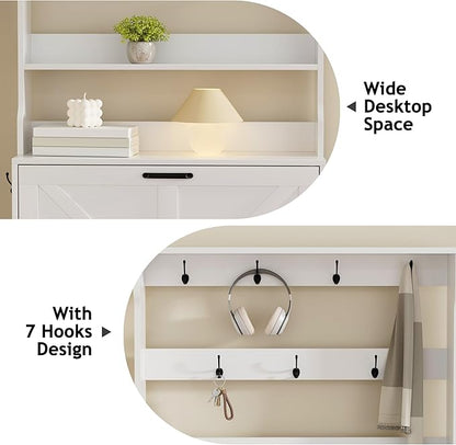 EOYUTLLY Shoe Cabinet Storage for Entryway, Narrow Shoe Rack Cabinet - Image 7