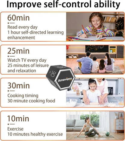 Timer, kitchen timers, magnetic digital visual pomodoro cube countdown timer - Image 5