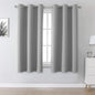 DUALIFE Light Grey Blackout Curtains Short Grommet Curtains 38 X 45 Inch Length by DUALIFE