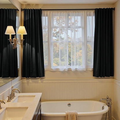 Lazzzy Velvet Blackout Curtains Thermal Insulated Room Window Drapes Super Soft - Image 6