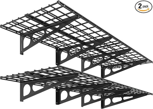 FLEXIMOUNTS 2-Pack 2x6ft Garage Shelving 24-inch-by-72-inch Wall Shelf Garage by FLEXIMOUNTS