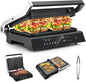 Giantex Panini Press Sandwich Maker, 3-in-1 Electric Indoor Grill, 2 Removable by Giantex
