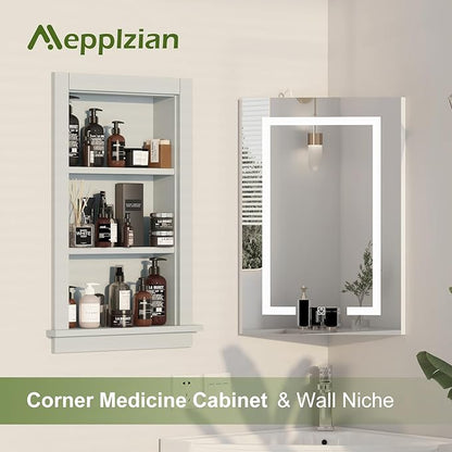 Recessed Medicine Cabinet, in Wall Shower Niche, 14x24 Bathroom Cabinet - Image 4