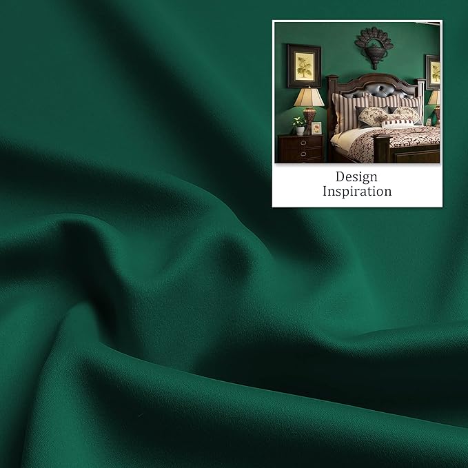 DUALIFE Christmas Green Blackout Curtains - Image 4