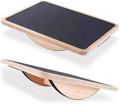 Wooden Balance Board for Adults, Wobble Board for Core Strength & Stability by ONEFITGUY