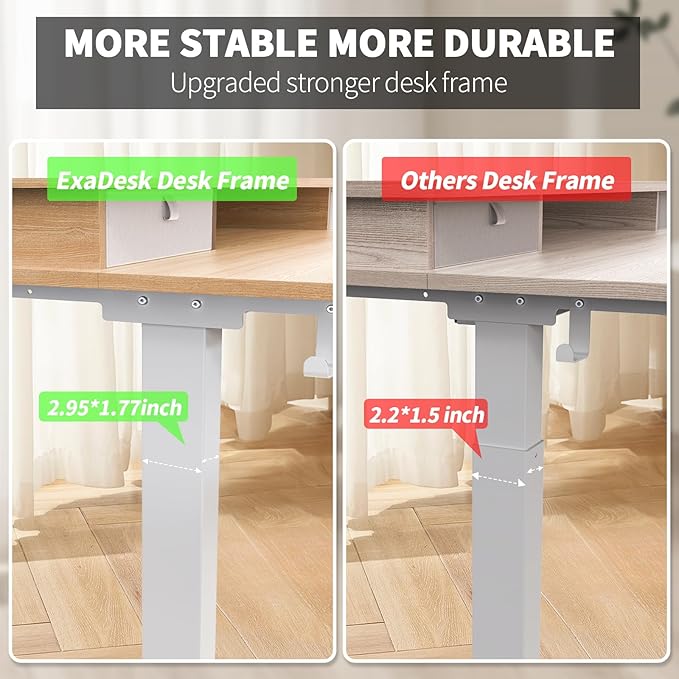 Electric Standing Desk, 63 * 30 Inches Adjustable Height - Image 8